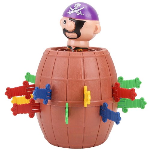 ARKÁDOVÁ HRA CRAZY PIRATE PIRATE BARREL TYČ PIRÁT VYSKOČÍ