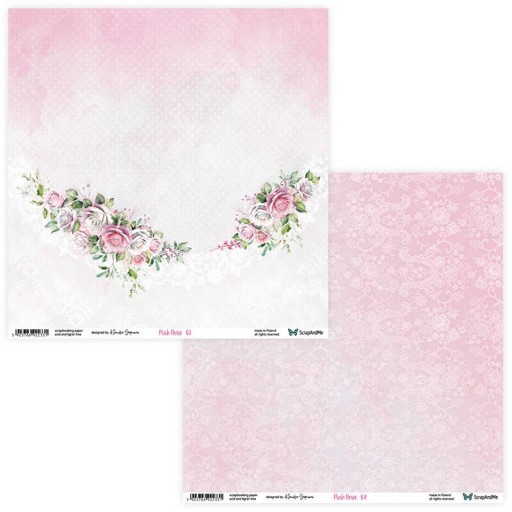 Sada papierov na scrapbooking 30x30 - ScrapAndMe - Ružové ruže