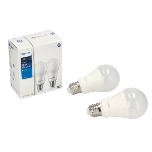 PHILIPS SET 2x E27 LED žiarovka 13W = 100W 2700K TEPLÁ BIELA 1521lm A67