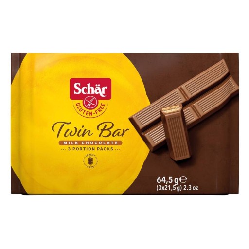 Tyčinky potiahnuté čokoládou TWIN BAR 64,5g SCHAR bezlepkové