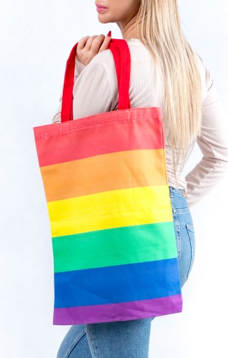 BAVLNA Dúhová PRIDE LGBT XXL TAŠKA Shopper