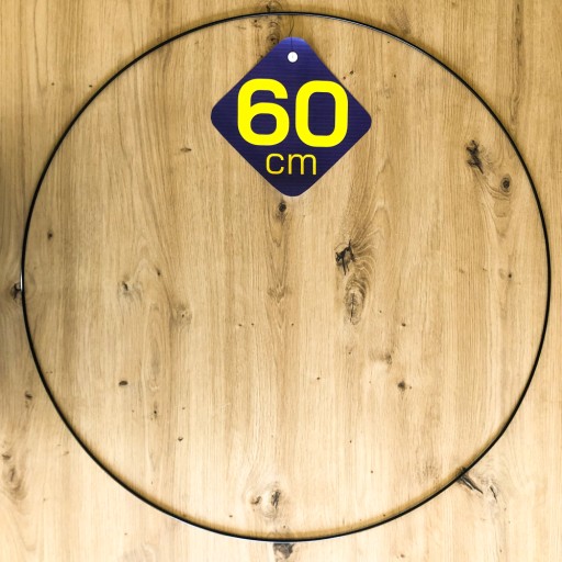 Kovový prsteň ČIERNA na lapače snov, 60 cm