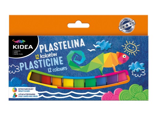 Plastelína 12 farieb Kidea