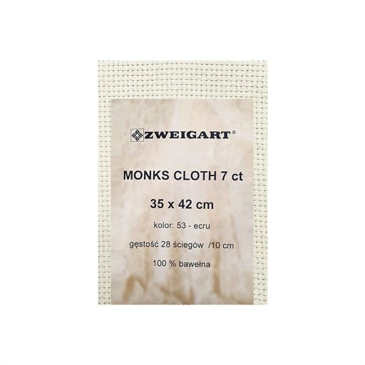 ZWEIGART Monks Látkové plátno 7ct 35x42cm 0053 ecru