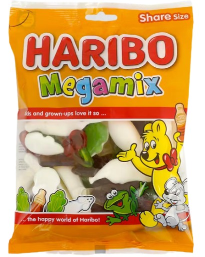 Haribo Megamix ovocné penové želé 400g
