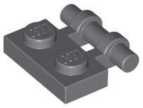 LEGO 2540 HÁK 1x2 tmavosivá NOVINKA (1g)