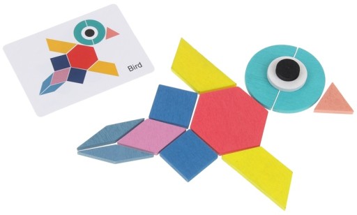 Drevené kreatívne puzzle tvary mozaiky 180 ks