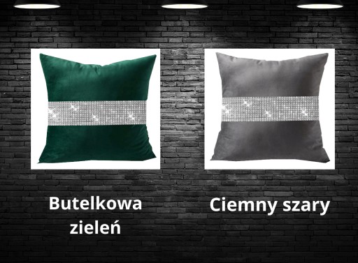 DEKORATÍVNY OBLIEK NA VANKÚŠ s kamienkami 40x40, ZAMAT