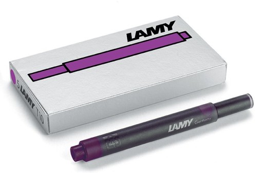 Purpurové kazety Lamy T10, balenie po 5 ks