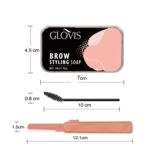 Mydlo na úpravu obočia 50g Zastrihávač mydla na obočie + 5x štetec zdarma
