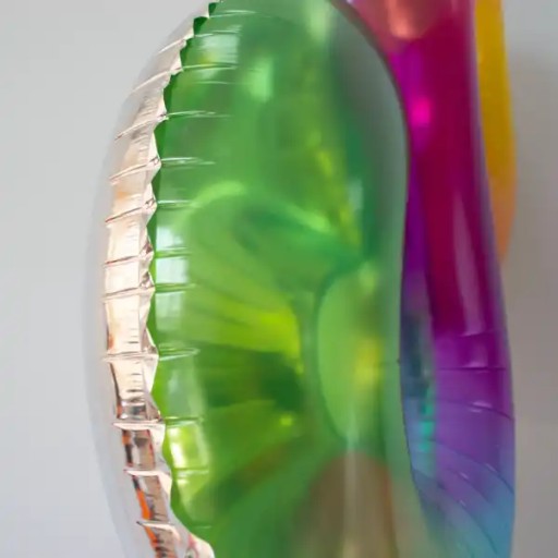OMBRE fóliový balón číslo 0 narodeninový dúhový XXL