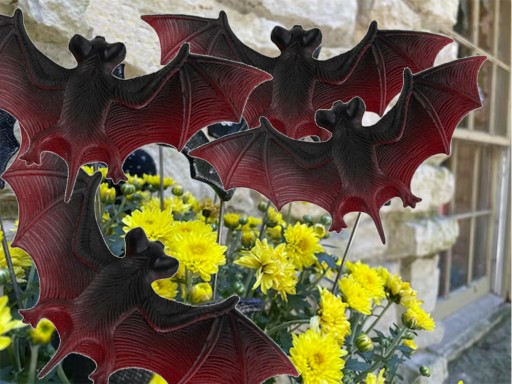 NETOPIE HALLOWEENSKÉ DEKORÁCIE SADA DEKORÁCIÍ NETOPIERI GUMOVÉ SPOOKY 4 ks.