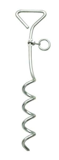 Skrutka KERBL, kolík na zaskrutkovanie do zeme, hromadenie, viazanie psa, 40 cm