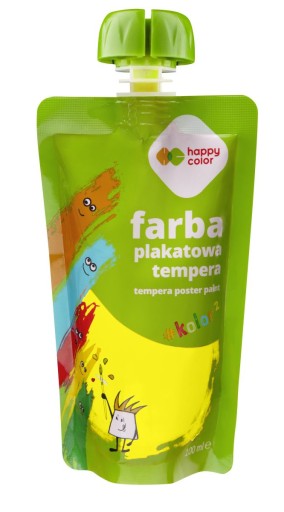 Temperová farba na plagáty 100 ml žltá Happy Color