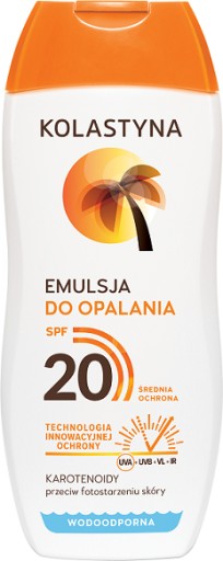 Kolastyna Opaľovacia emulzia vodeodolná SPF 20 SPF 200 ml