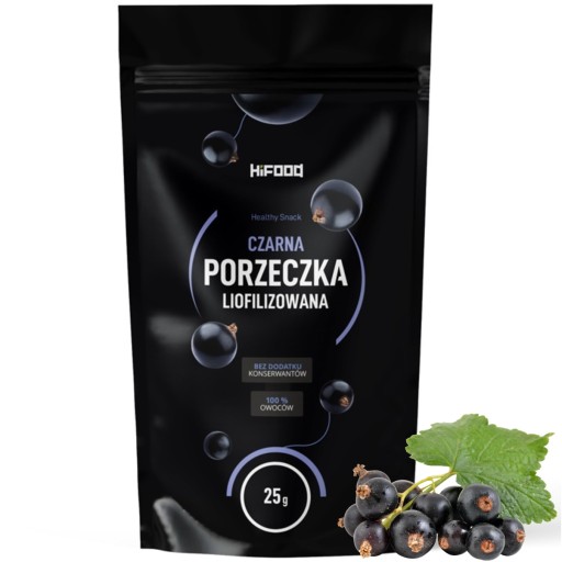 MRAZOM SUŠENÉ ČIERNE RIBEZE 25g HiFOOD