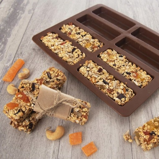 Silikónová forma na pečenie müsli tyčiniek a koláčikov