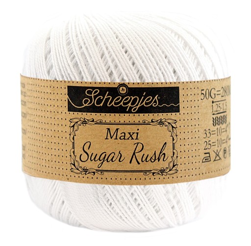 Šnúrka Scheepjes Maxi Sugar Rush - 106 biela