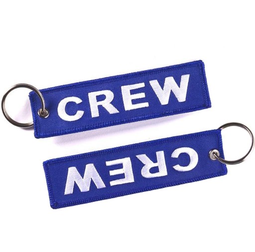 CREW Keychain Ekipa Załoga modrý prívesok na kľúče