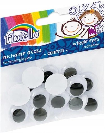 FIORELLO samolepiace očká pohyblivé 20 mm 15 ks