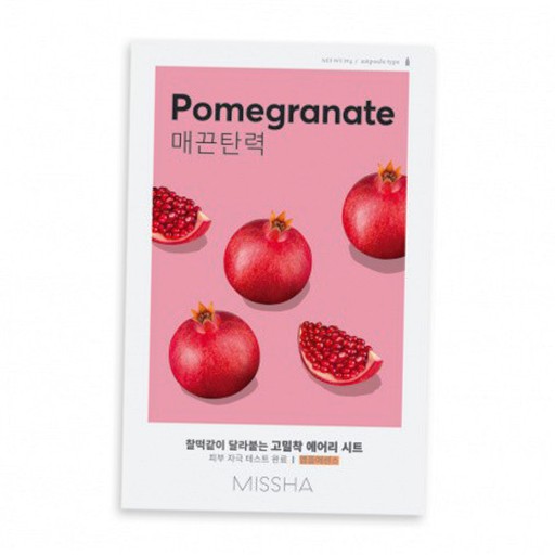 Missha Airy Fit Sheet Mask Granátové jablko Spevňujúca maska z granátového jablka 1 ks.