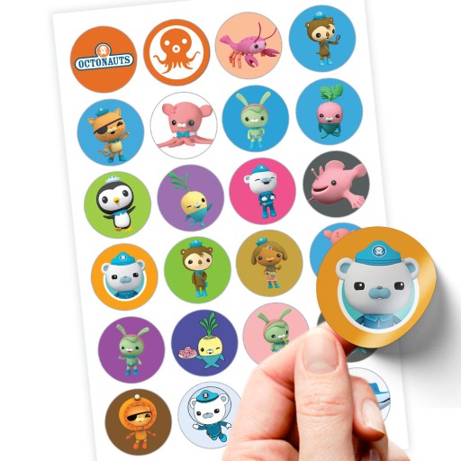 ZNAČKOVÉ NÁLEPKY OKTONAUCI KVALITA OCTONAUTS