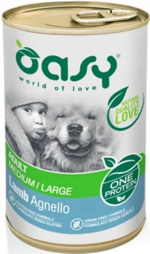 Oasy mokré krmivo pre psov jahňacie 0,4 kg