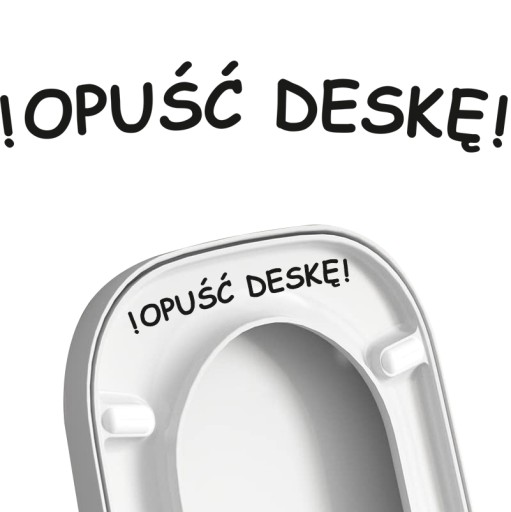 Vtipná nálepka na WC SEDADLO