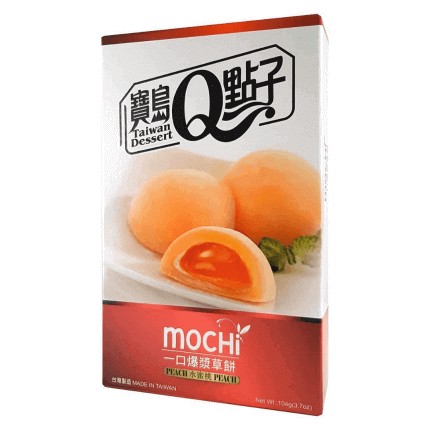 Q značkový taiwanský dezert Mochi broskyňa 104g