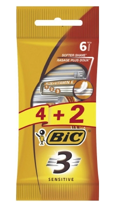 BIC 3 SENSITIVE 3 žiletky, 6 ks
