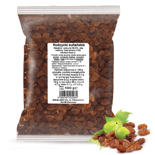 BAKALLAND PRÍRODNÉ SULTÁNSKÉ HROZIENKY 1KG