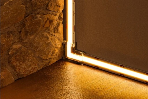 Uhlová spojka pre COB LED pásy 8mm, uhlová spojka 90°, svorka pre rýchlu inštaláciu