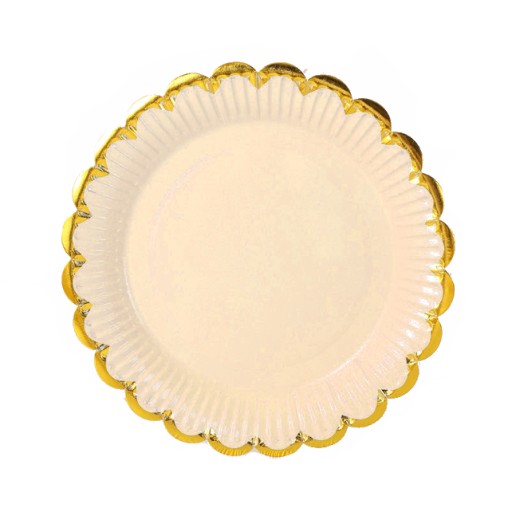 Papierové taniere, oranžová dekorácia, 18 cm