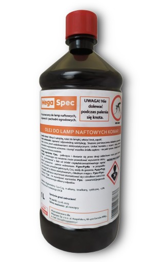 Olej do petrolejovej baterky petrolej proti komárom 1L Megaspec