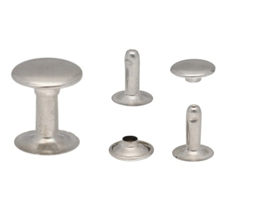 Jednostranné kožené nity, cvočky 12x4x15 mm SILVER 10 ks