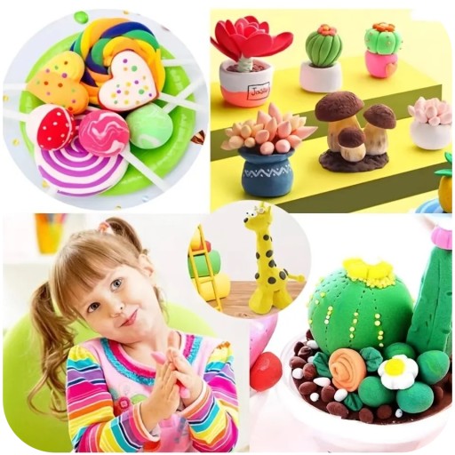 12 KS MAGICKÝ POLYMÉR PLAYSTINE SENSO FOAM CLAY FOAM CLAY CLAY