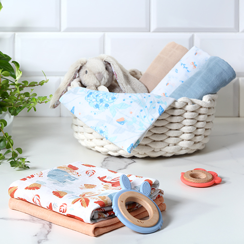 348/07 MUSLÍNOVÉ PLIENKY sada 3 ks 70x70 Babyono