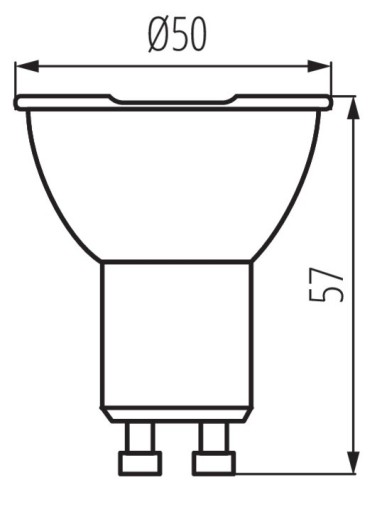 IQ-LED žiarovka GU10 BASE 6,5W-NW svetelný zdroj 540lm 4000K S3