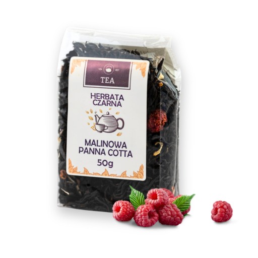 Čierny čaj MALINA PANNA COTTA 50 g