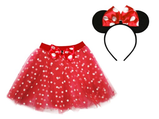 SUKŇA MINNIE MOUSE, SÚPRAVA PÁSKOV FUCHSIA