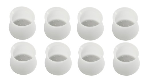 8 OCHRANNÝCH POTAHOV NA NOHY STOLIČKY 25-45 mm BIELE
