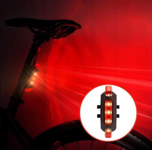 PREDNÉ + ZADNÉ LED BICYKLE LAMPA, NABÍJACIE, NA RIADITEĽKA