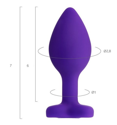 Malý análny kolík pre začiatočníkov Heart Diamond silikónový análny kolík 7CM
