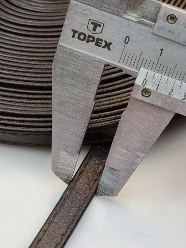 Kožený remienok na tašku na topánky, 8 mm / 100 cm, tmavo hnedá