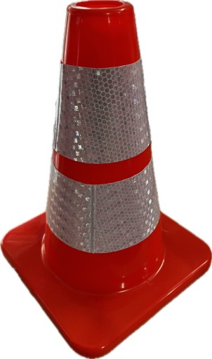 Kužeľ 30 cm Výstražná reflexná páska ROAD otvor na tyč
