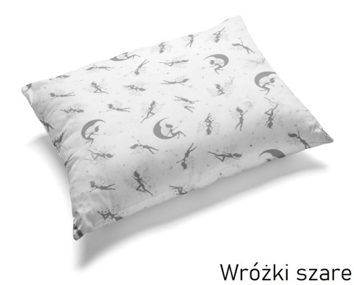 Obliečka na vankúš 70x80cm 100% bavlna - sivé víly