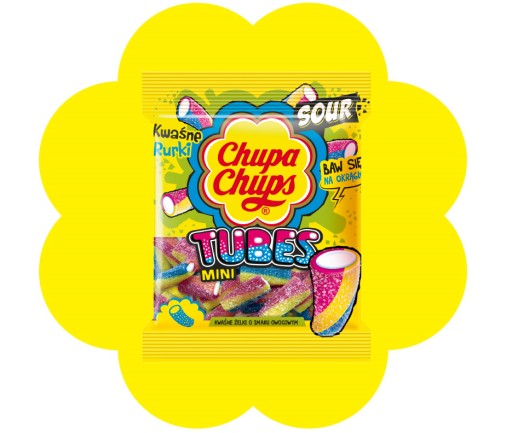 Chupa Chups kyslé želé Mini Tubusy 90g