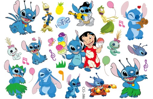Odnímateľné tetovania pre deti LILO a STITCH CG386