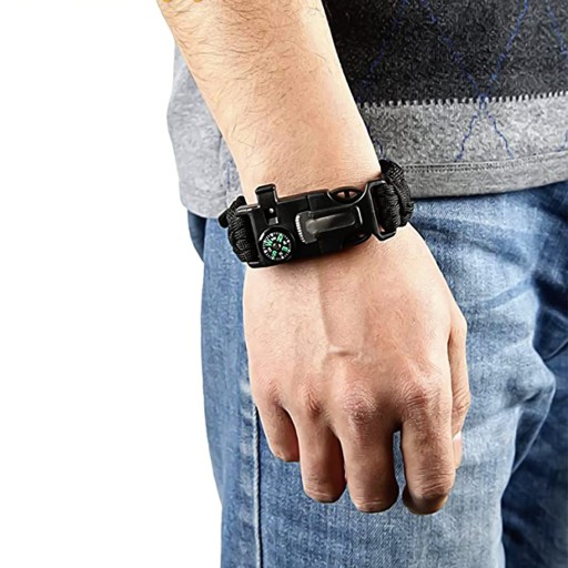NÁRAMOK PREŽITIA S KOMPASOM PARACORD 5 V 1