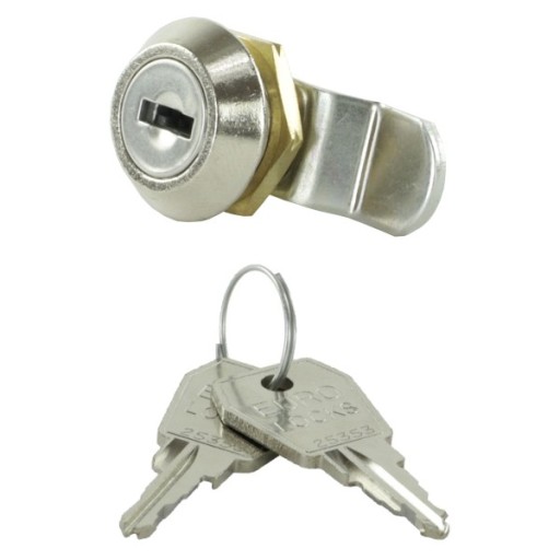 Zámok skrinky 16/8 mm so zahnutou závorou K-96